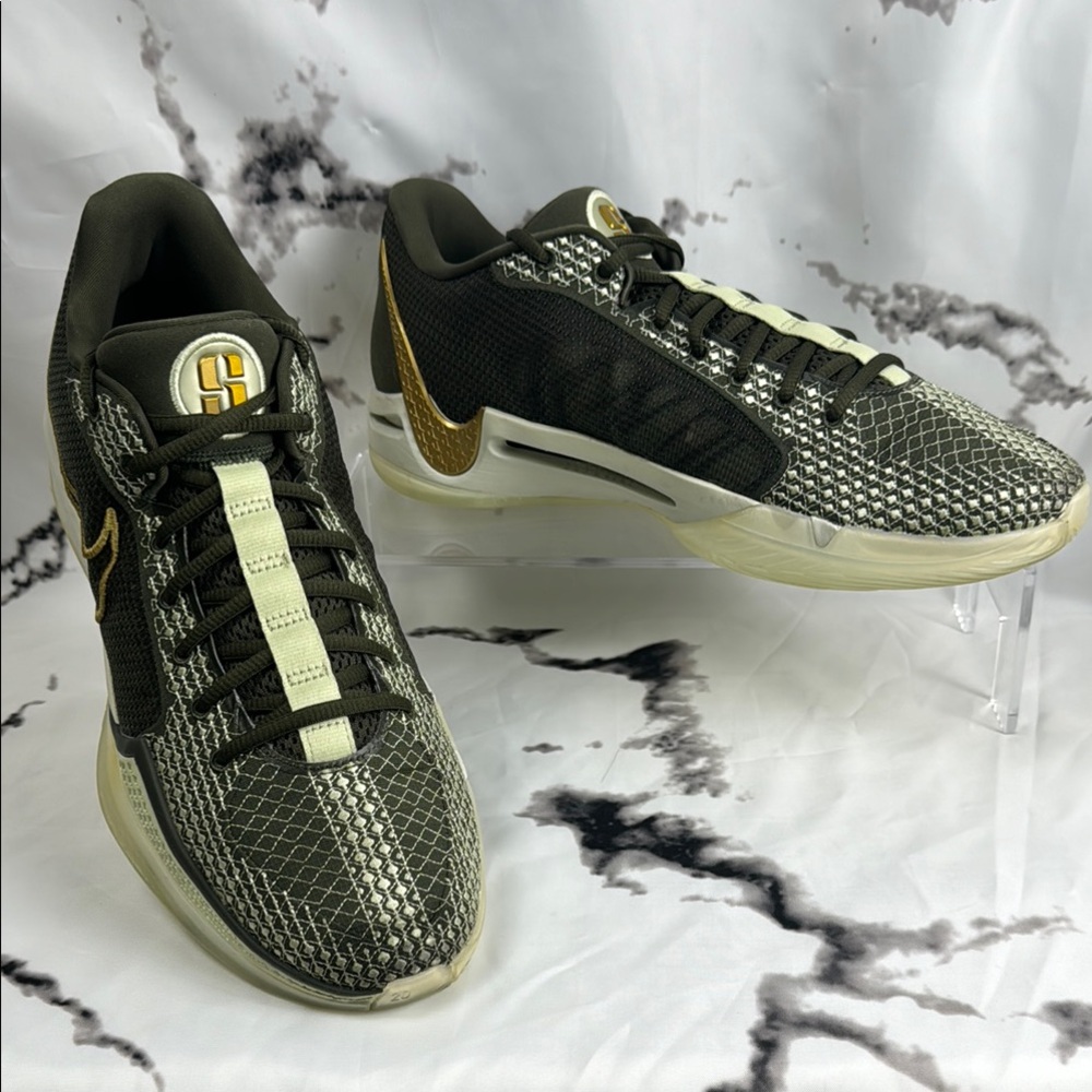 Nike Sabrina 1 Basketball Sneakers Olive and Gold Unisex Trainers Dedication